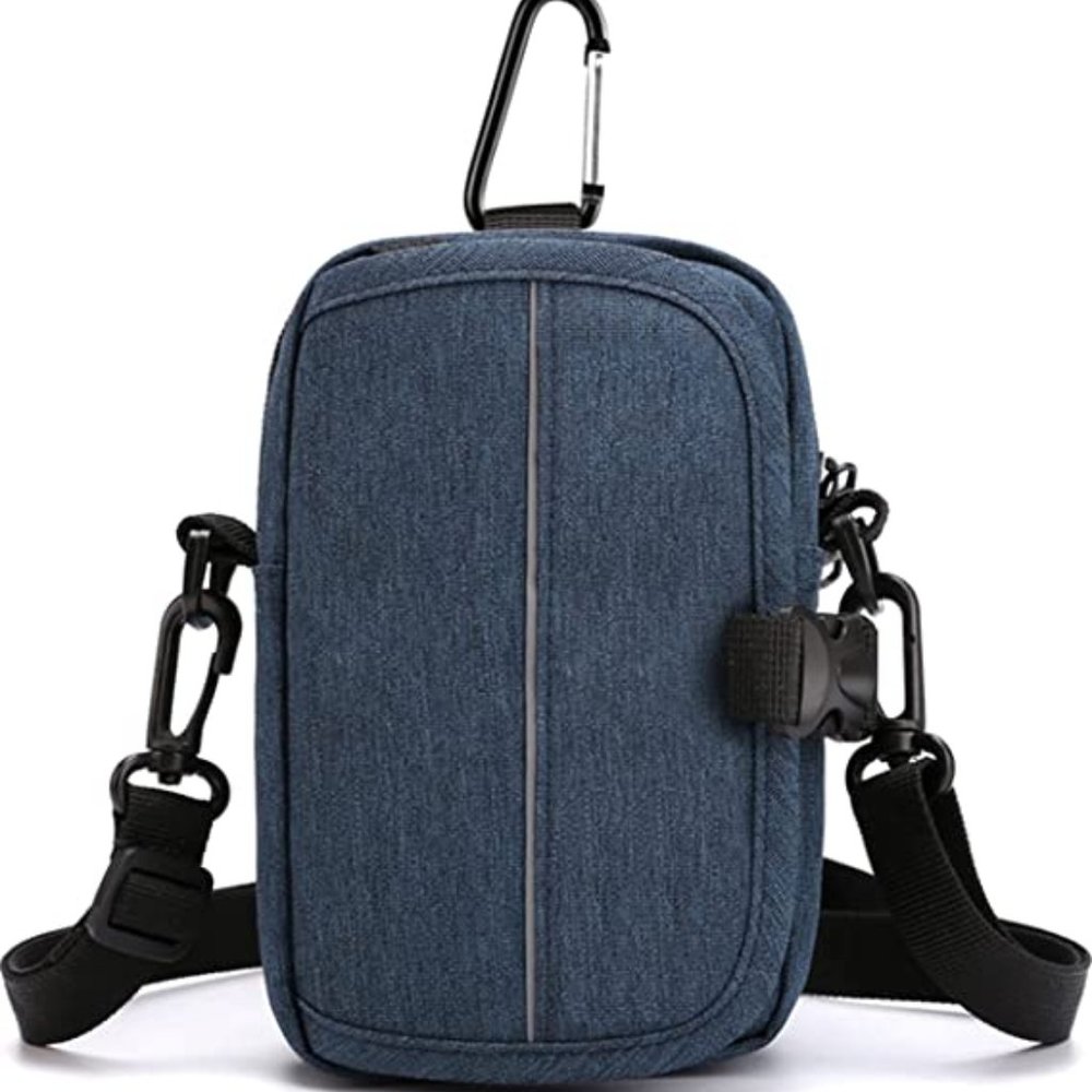 Multifunction Cell Phone Holster, One Shoulder Pouch with Carabiner